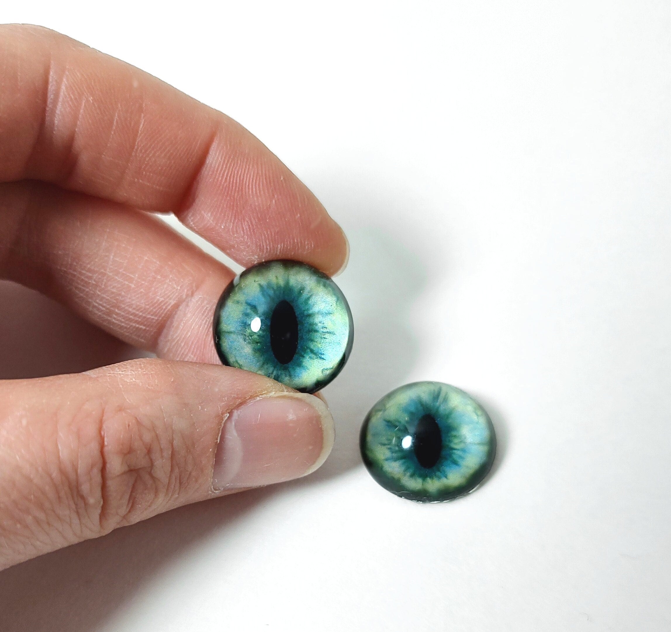 Fak Fak Long eye Brachycera　47mm(eye) Dark Spruce Fox MC6 Taxidermy Eyes, Glass Eyes, Craft Eyes, Made