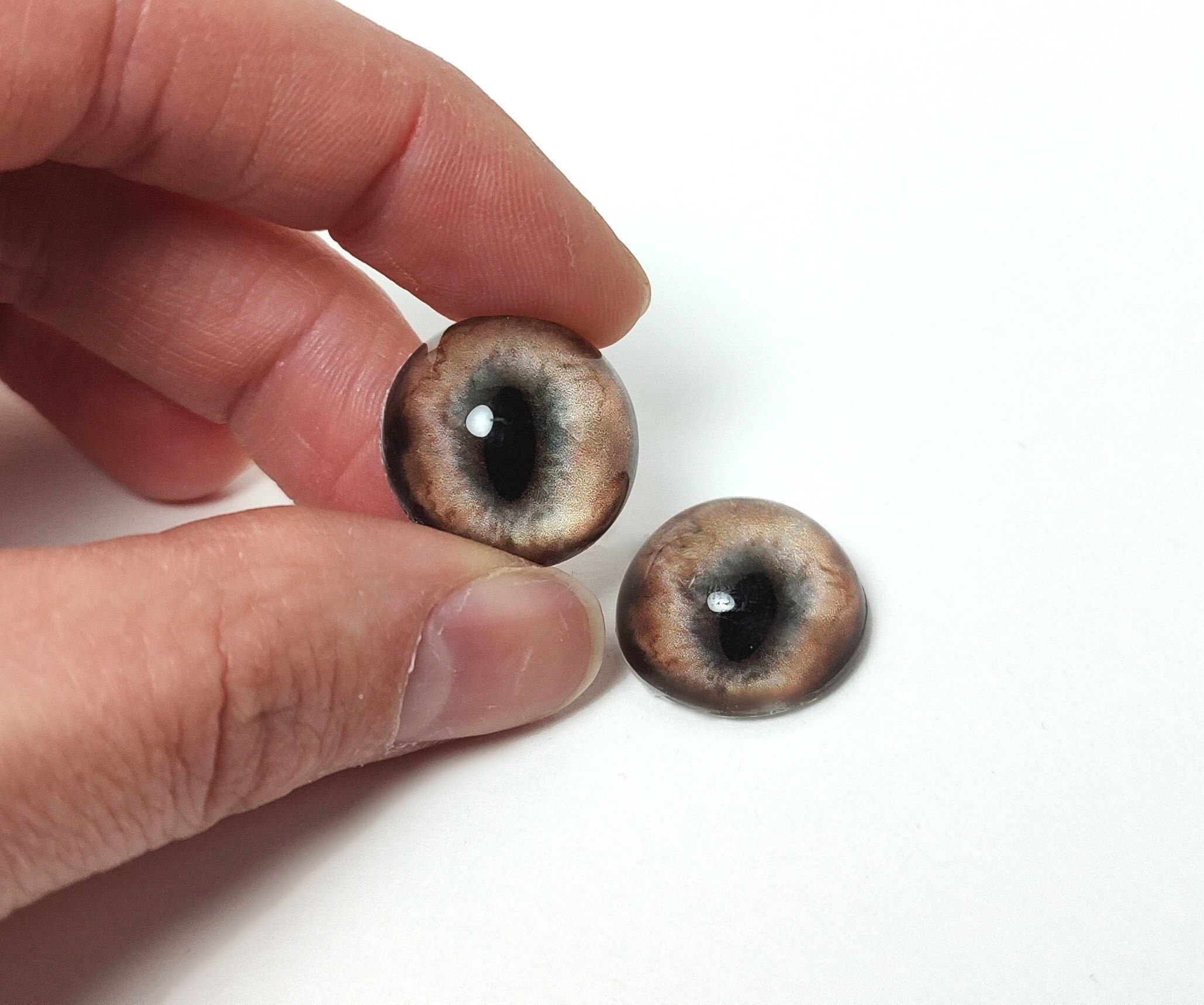 Choose a Size, Light Brown Rabbit Eyes, Doll Eyes, Teddy Bear Eyes, Glass  Eyes 