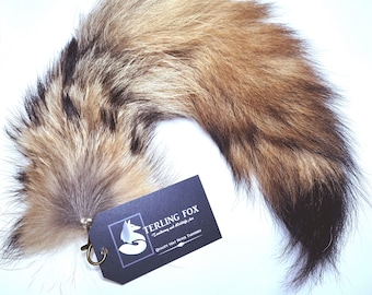 Choose you Own, Real fur Coyote Tail with Keychain Clasp, Ethically Sourced.