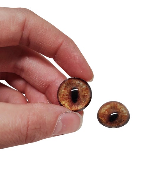 Orange Cross Fox RF9 Taxidermy Eyes, Glass Eyes, Craft Eyes, Made