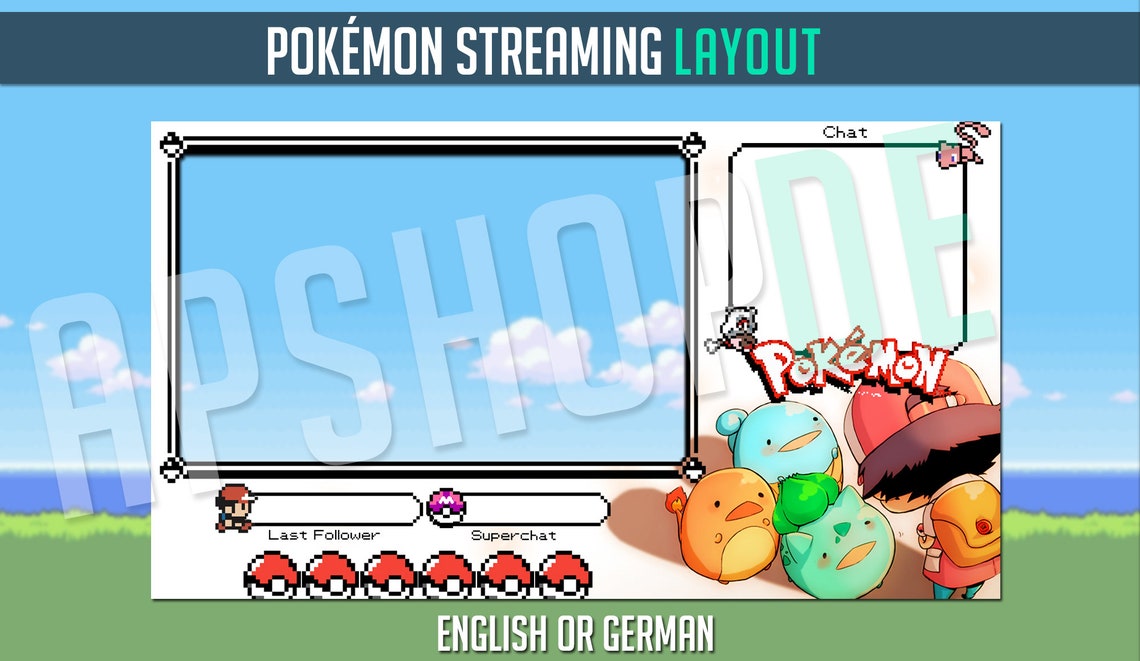 POKÈMON Stream/Streaming Layout/Overlay for YOUTUBE/TWITCH Etsy