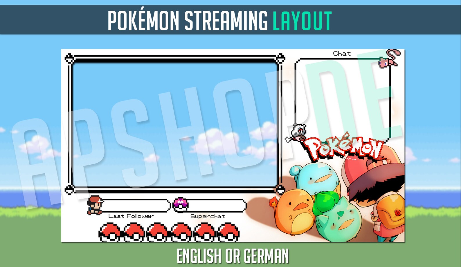 POKÈMON Stream/Streaming Layout/Overlay for YOUTUBE/TWITCH Etsy
