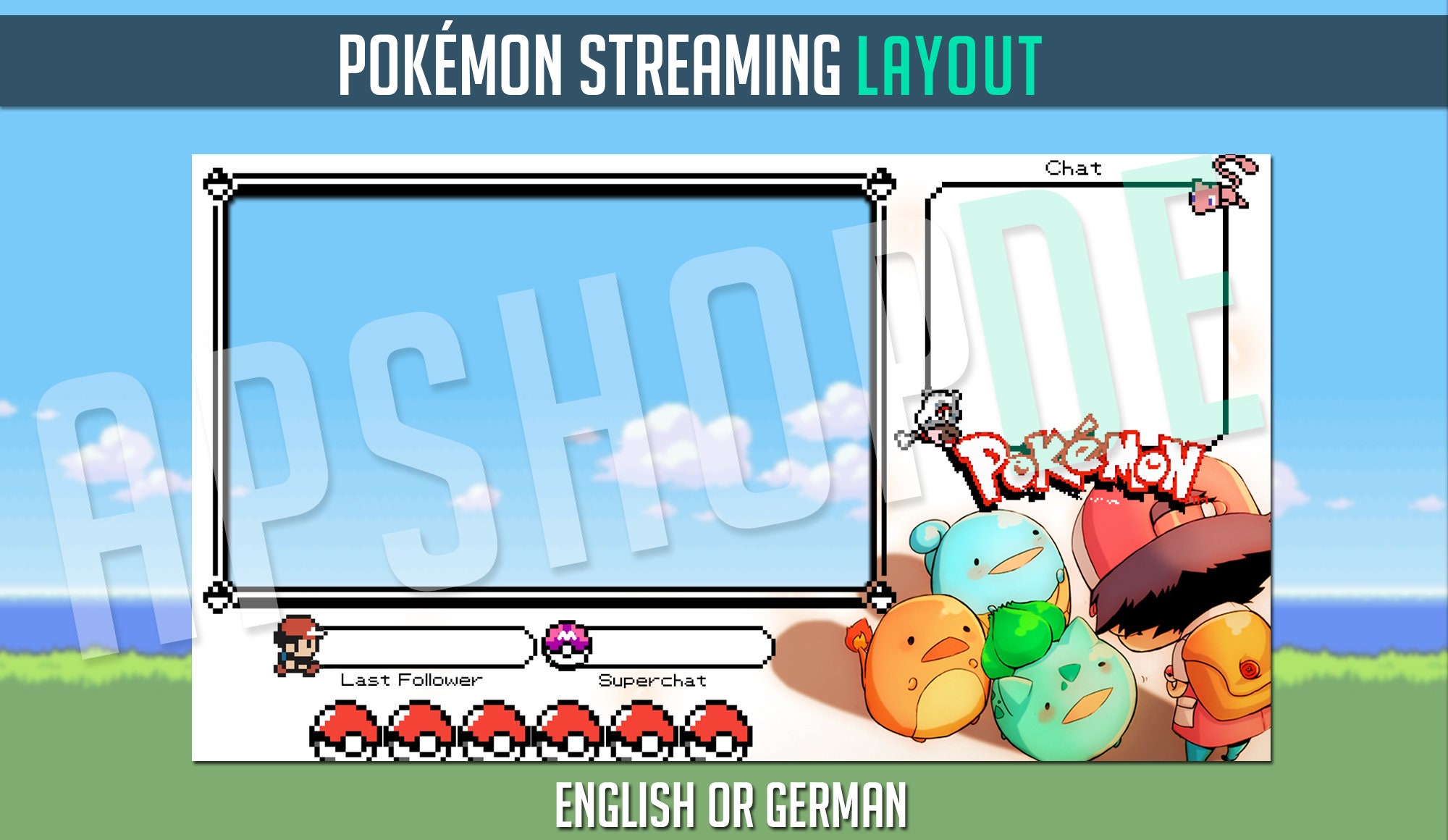 POKÈMON Stream/Streaming Layout/Overlay for YOUTUBE/TWITCH Etsy