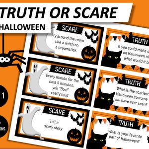 Truth or Scare (Set 1), Halloween Game printable