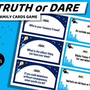 TRUTH or DARE! Kid Game, Family Game Cards