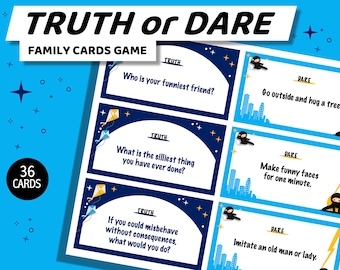 TRUTH or DARE! Kid Game, Family Game Cards