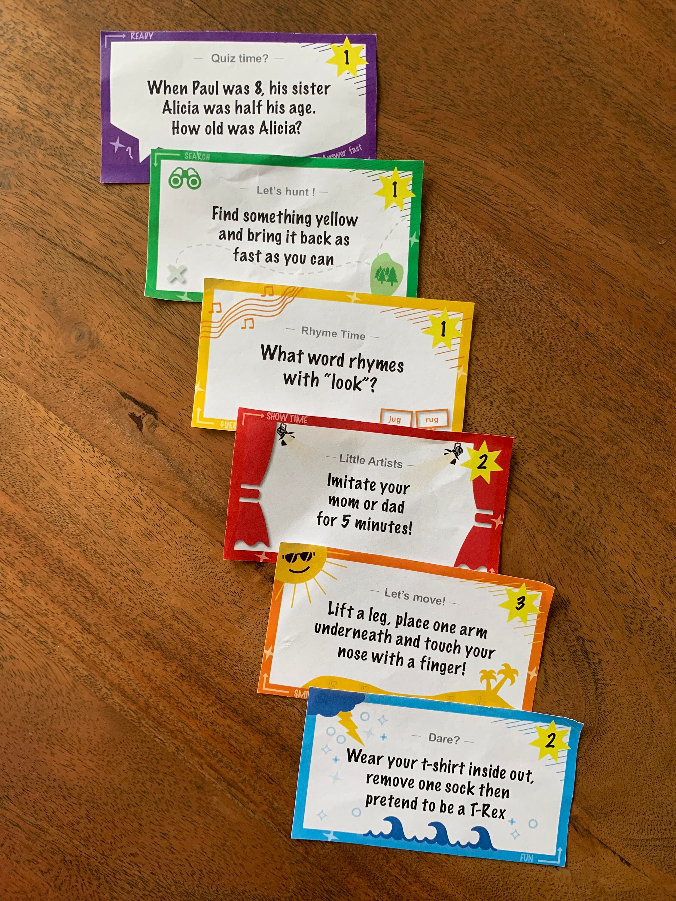 Kid Challenges Game, Challenge Cards, Family Game - Etsy
