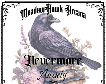 NEVERMORE - ANXIETY Intention Wax Melts w/ Crystals and Botanicals | Blackberry & Fig Scent