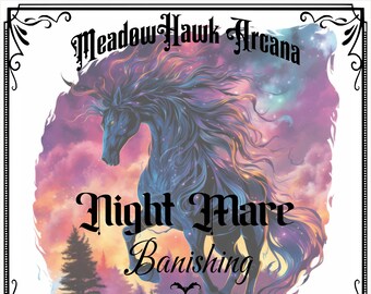 NIGHT MARE - BANISHING  Intention Wax Melts w/ Crystals and Botanicals | Exotic Woods & Smoke Scent