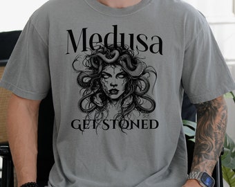 Medusa Get Stones Greek Mythology Graphic Art T-Shirt