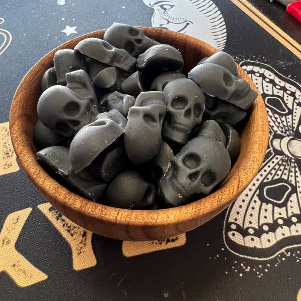 Winged Scarab - Exotic Spices, Cocoa Butter, Amber Scented Skull Wax Melts