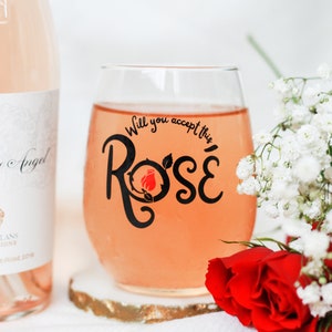 Will You Accept This Rosé Stemless Wine Glass