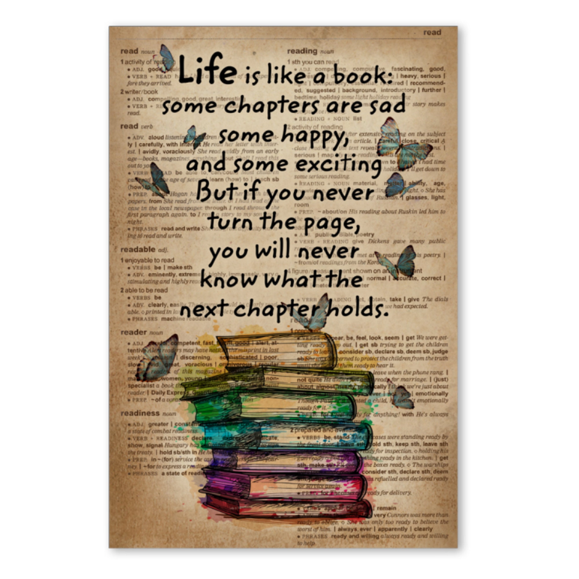 Discover Life Is Like A Book Poster, Book Poster