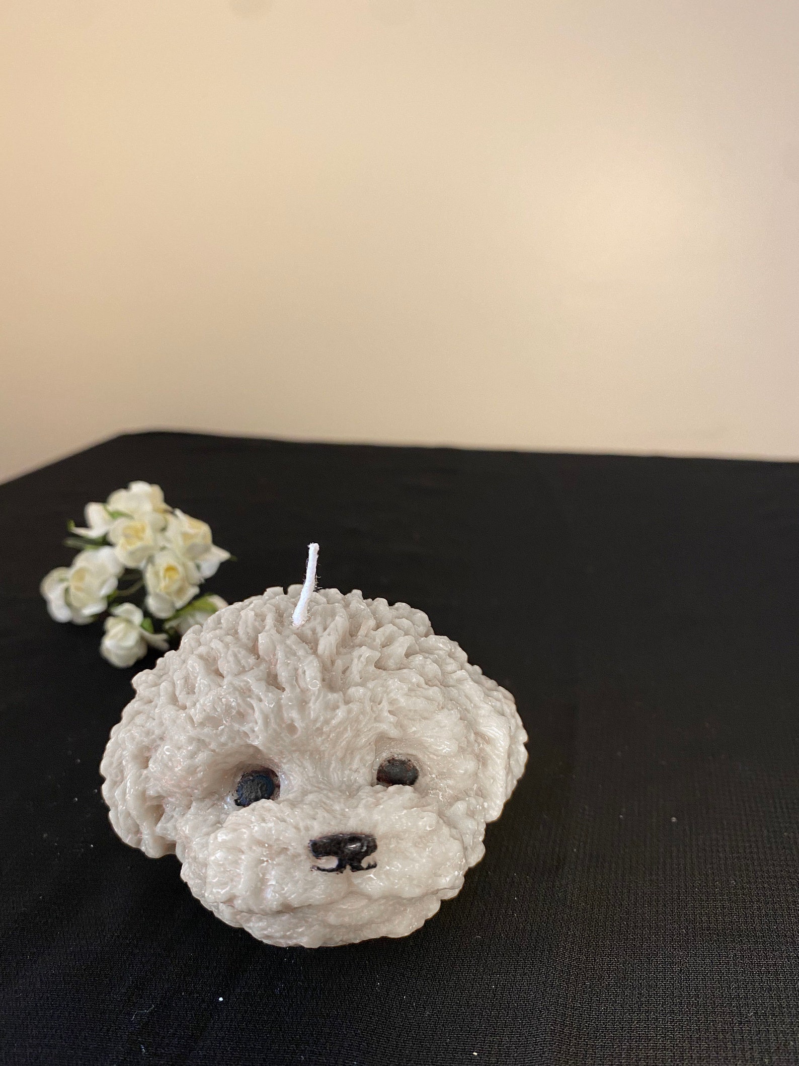 Dog Candle Bichon Candle Poodle Candle Soy Wax Dog Etsy
