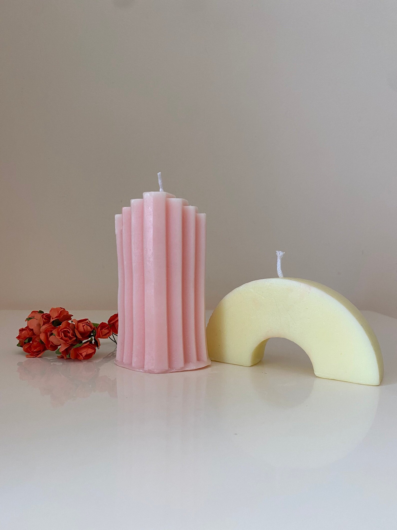 Arch Candle Colored Candle Scented Arch Candle Soy Wax Etsy