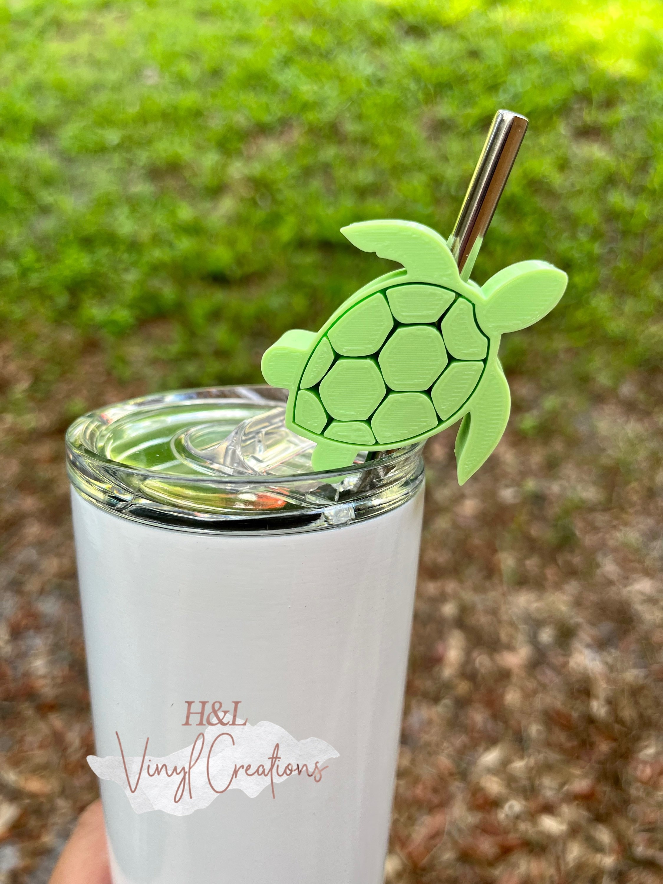 Sea Turtle Straw Topper, Straw Topper, Straw Buddy, Straw Charm, Turtle  Accessories 