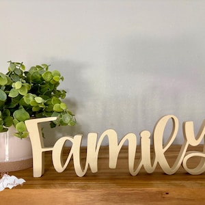 Letrero familiar, Letrero independiente familiar, Decoración de estantería familiar, Regalo de inauguración de la casa, Decoración de repisa