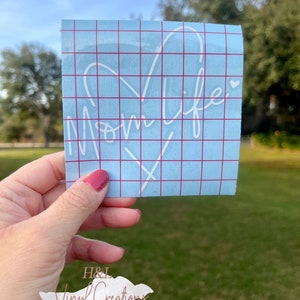 Pegatina de vinilo con forma de corazón para mamá, calcomanía para coche imagen 1