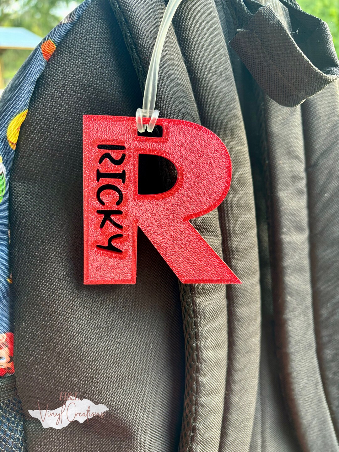 Personalized Kids Backpack Name Tag , Custom Name Keychain for School ...