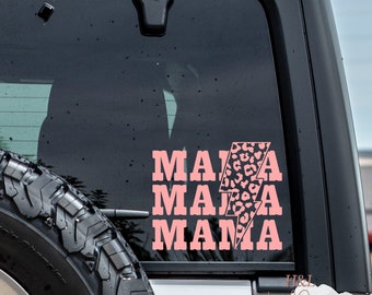 Pegatina para coche de mamá, pegatina de rayo de leopardo, vinilo de la vida de mamá