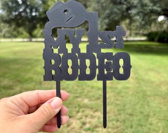 My 1st Rodeo Cake Topper | Western Cowboy Birthday Party Decor, PLA Material