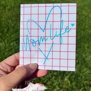 Pegatina de vinilo con forma de corazón para mamá, calcomanía para coche imagen 5