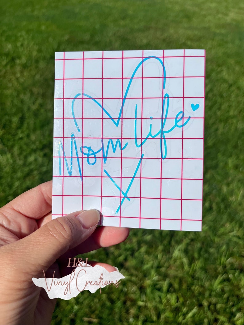 Pegatina de vinilo con forma de corazón para mamá, calcomanía para coche imagen 5