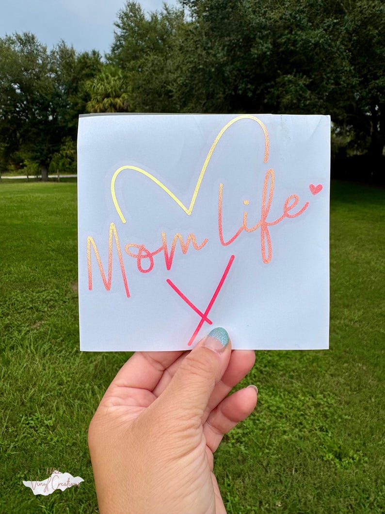 Pegatina de vinilo con forma de corazón para mamá, calcomanía para coche imagen 10
