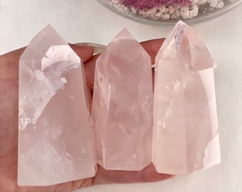 High Grade Rose Quartz Towers | Stunning Rose Quartz Crystals | Love Stone | YOU CHOOSE