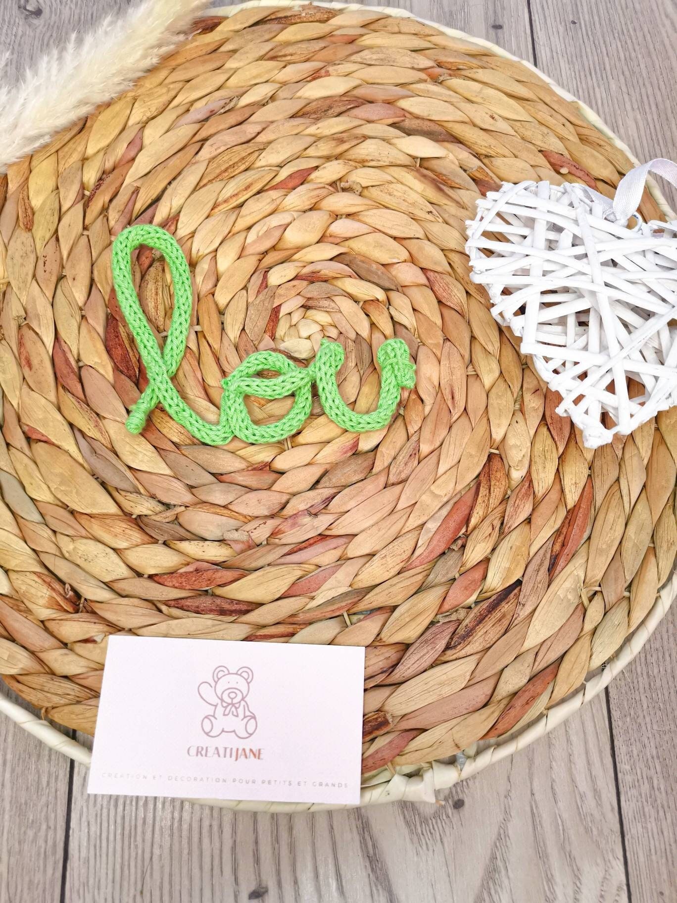 Prénom Personnalisé en Tricotin Mot Tricotin