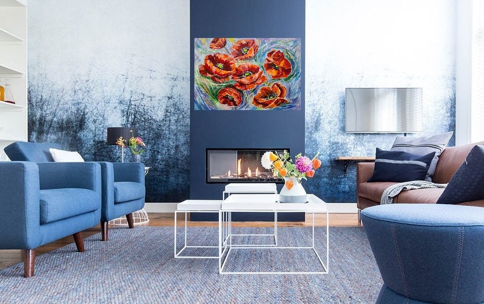 Poppy Painting Red Poppy Painting Red Poppies Painting Red Poppy Red ...