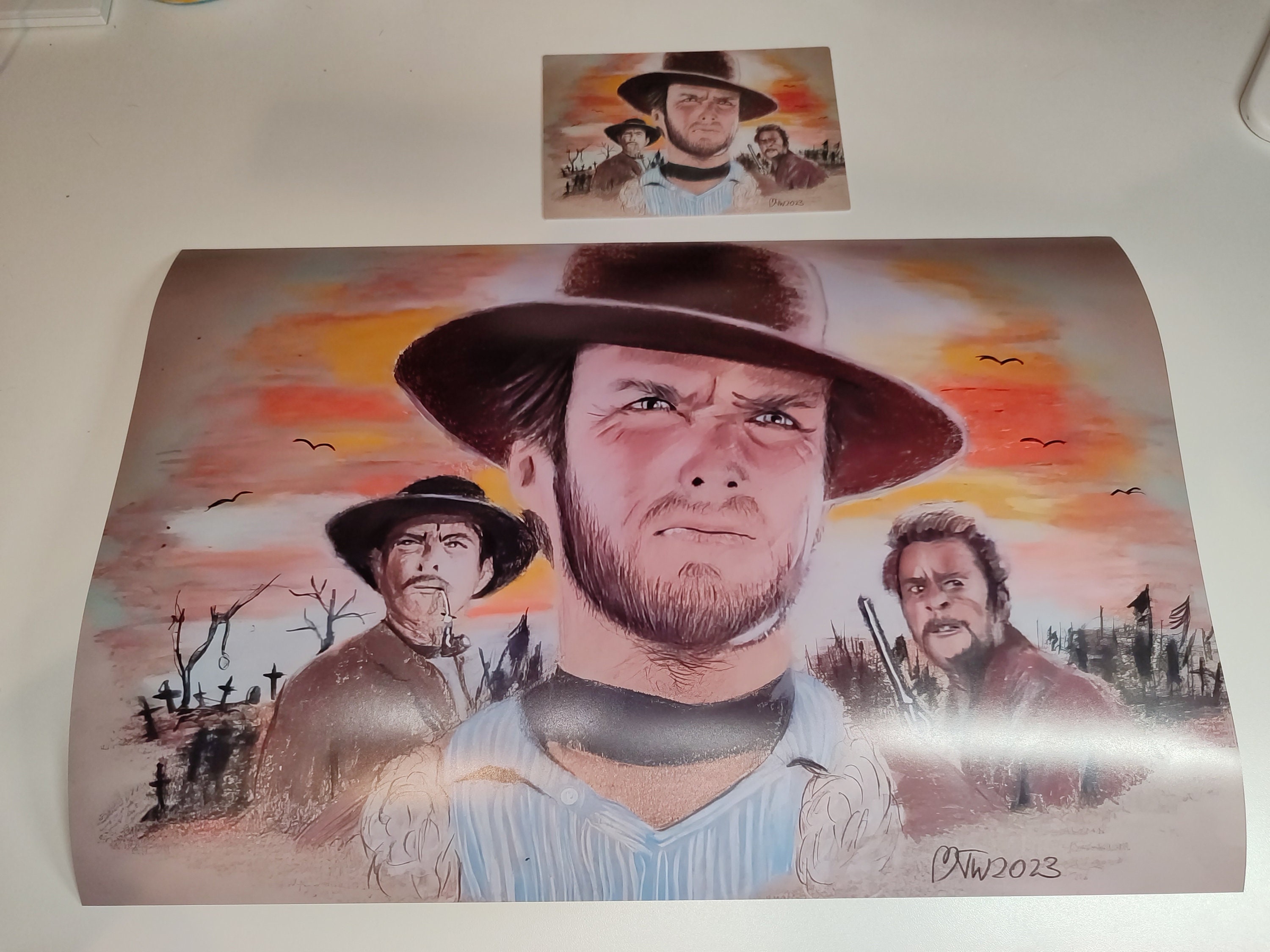 Clint Eastwood Poster Drawings Art Print Etsy