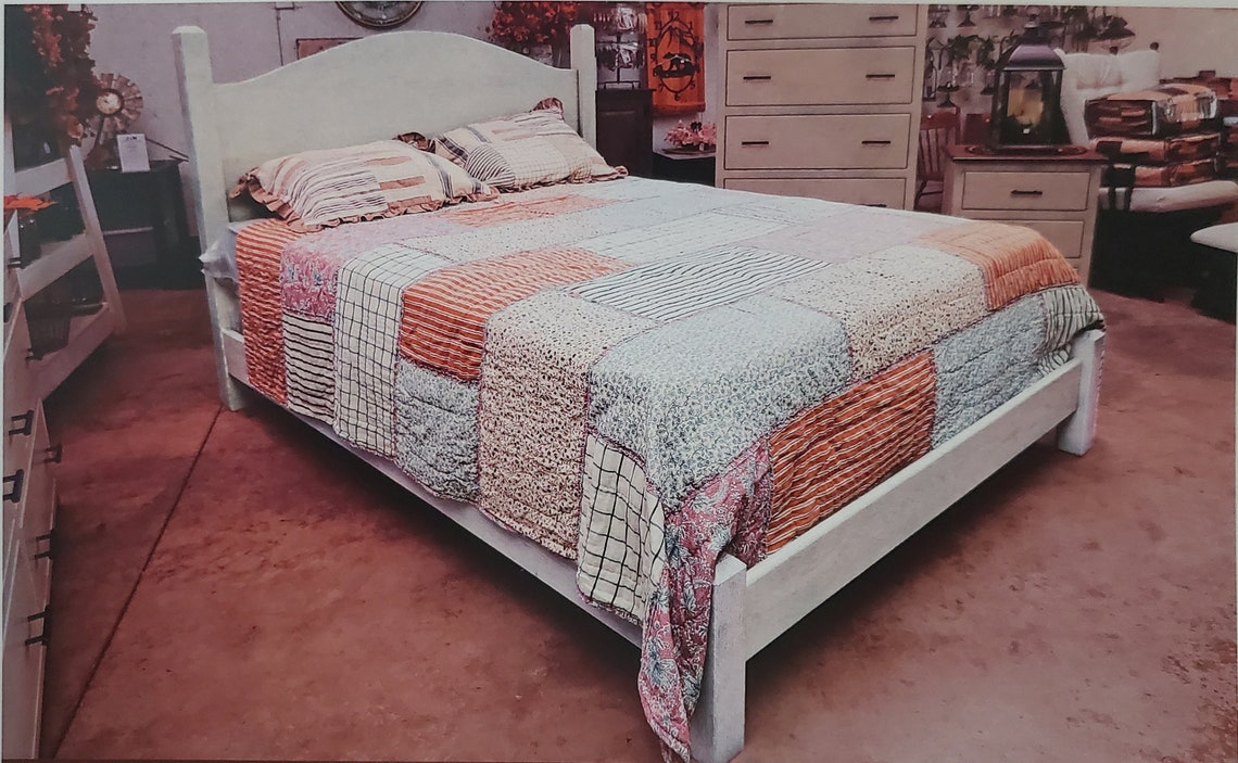 Amishmade Farmhouse Bed Frame 4 Post Bed Frame Solid Wood Bed Frame