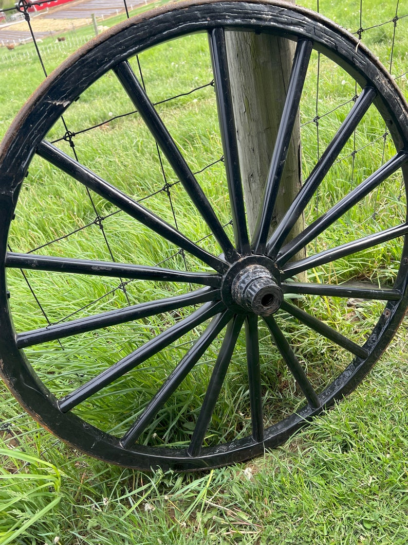 Used Wagon Wheels for Sale, These Authentic Amish Buggy Wheels Are Used