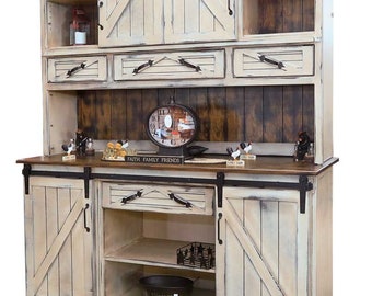 AmishMade kitchen hutch cabinet; solid wood cabinet; buffet and hutch; freestanding kitchen cabinets, kitchen hutch cabinet