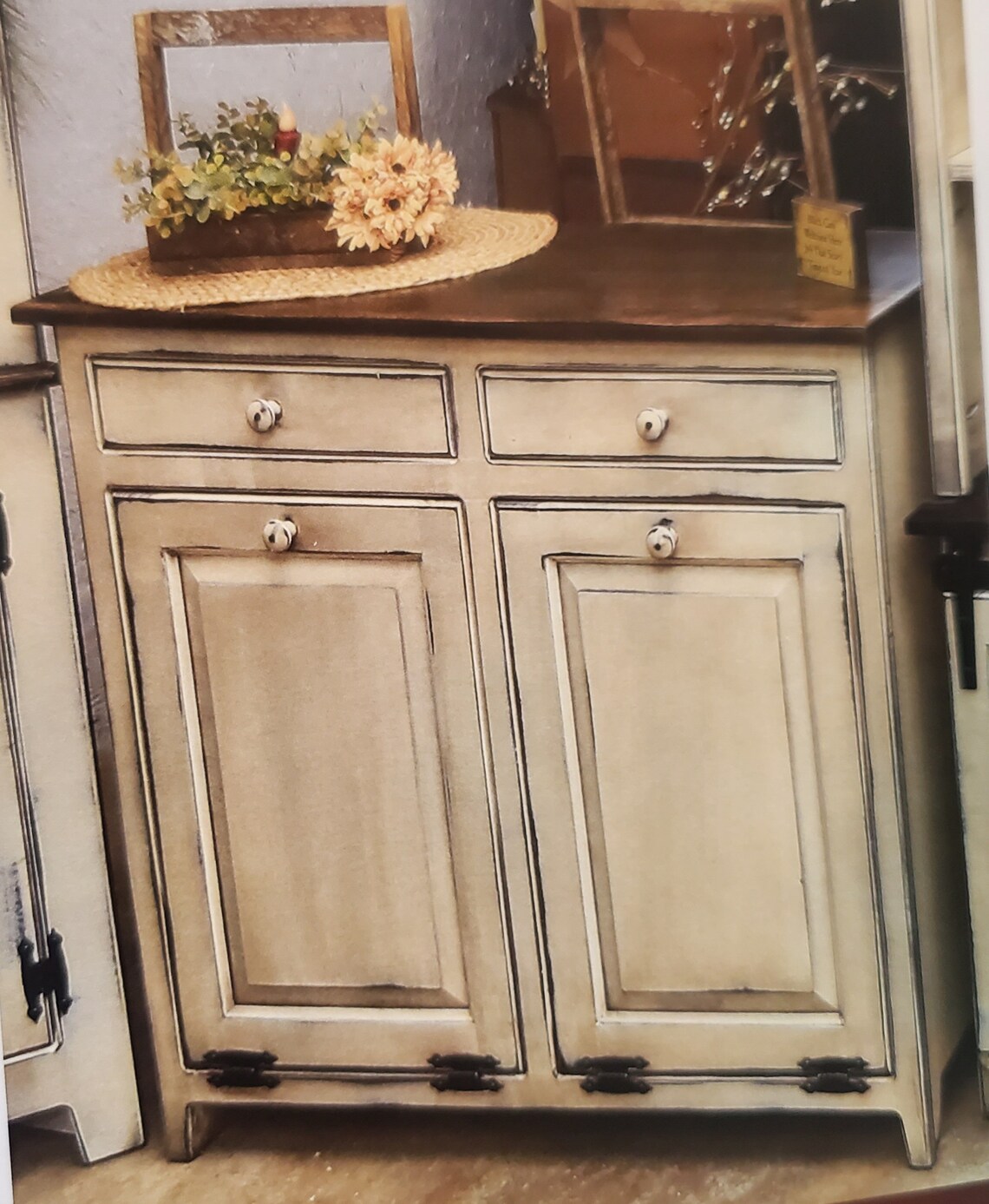 Amishmade Trash Bin Tilt Out Trash Bin Garbage Bin Storage