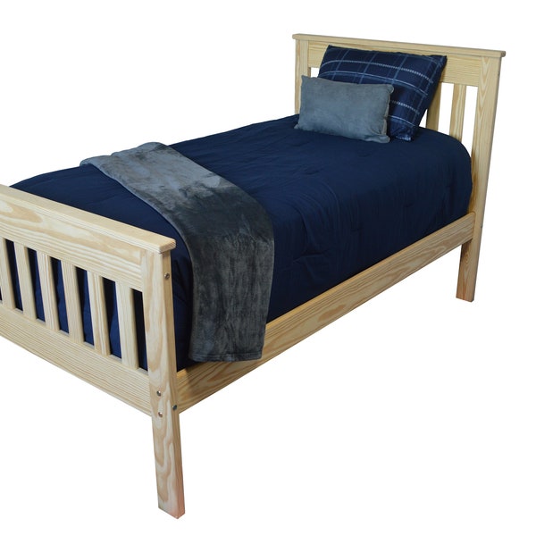 A&L Furniture Co. Twin Harmony Bed VersaLoft, twin bed frame, solid wood bed frame