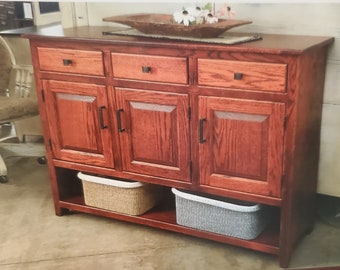 AmishMade buffet cabinet, solid wood cabinet; freestanding kitchen cabinets, kitchen buffet cabinet, dining room buffet cabinet