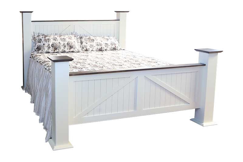 Amishmade Farmhouse Bedroom Set Bed Frame With Headboard King Bed