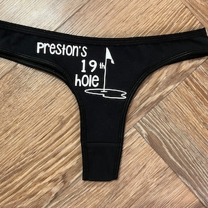 personalized 19th Hole Funny golf underwear bachelorette party wedding party fun valentines anniversary