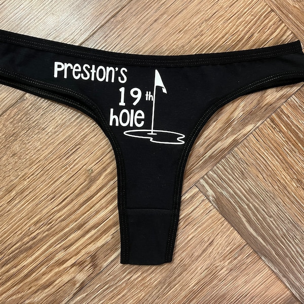 personalized 19th Hole Funny golf underwear bachelorette party wedding party fun valentines anniversary