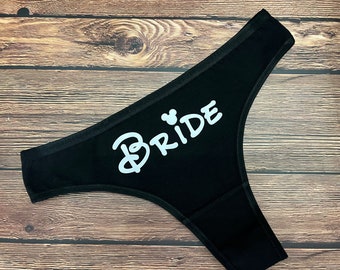 Mouse bride Personalized wedding day underwear underwear bachelorette party  fun valentines anniversary wedding shower