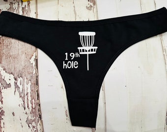 19th Hole Funny disk golf underwear bachelorette party wedding party fun valentines anniversary