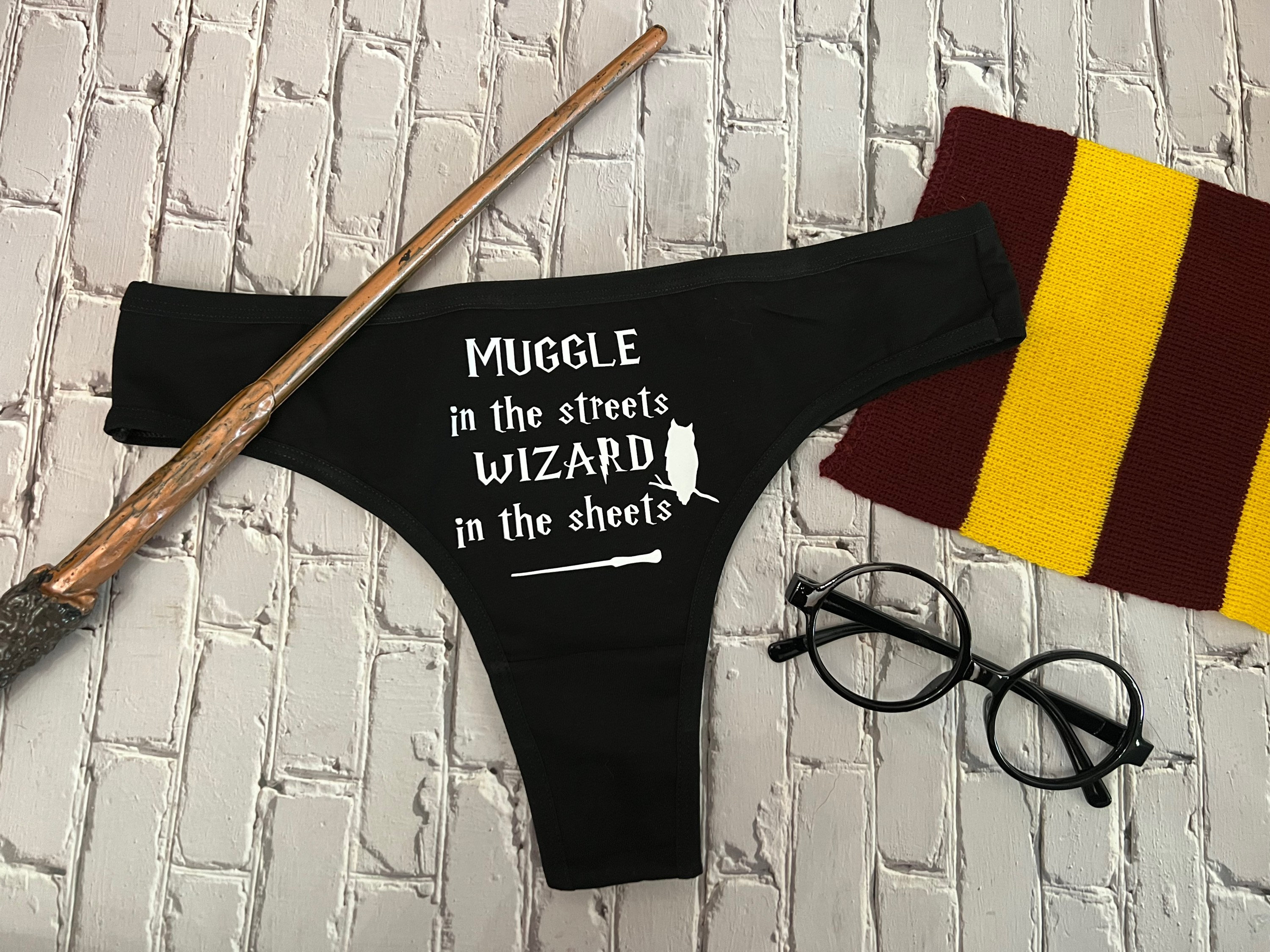 Muggle in the Streets Wizard in the Sheets HP Funny Underwear Bachelorette  Party Wedding Party Fun Valentines Anniversary 