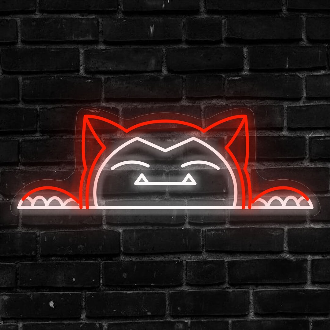 Snorlax Neon Sign Led Light Gaming Room Decor Custom Neon - Etsy