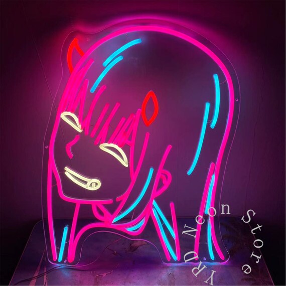 Custom Zero Two girl Neon Sign Anime Neon Sign Indoor Wall Event Party Decor Kids Room Decor