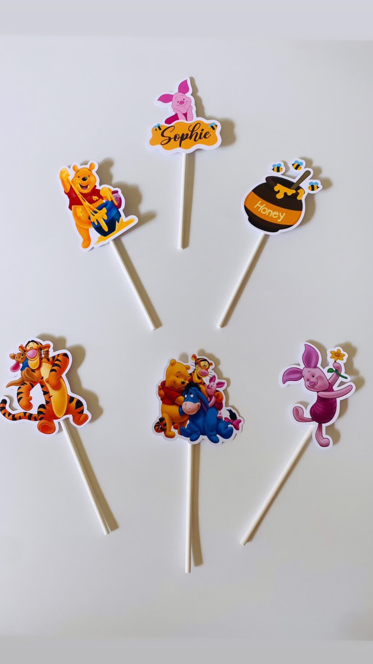 Winnie Pooh Cupcake Toppers