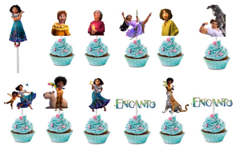 Disney's Encanto Party Cupcake Toppers sold in 6 or More Etsy UK