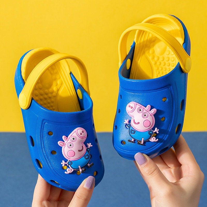 New baby boys blue crocs clogs sandals sweet Peppa Pig Etsy