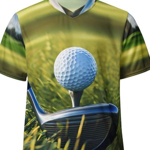 AOP Golf Impressionism unisex sports jersey, golf jersey, golf shirt, shirt for golf, golf gift